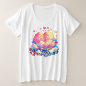 Liebe Cloud Große Größe T-Shirt (Design vorne)