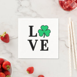 LIEBE Clover Kleeblatt Ireland St Patrick Party Serviette