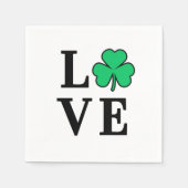 LIEBE Clover Kleeblatt Ireland St Patrick Party Serviette (Vorderseite)