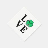 LIEBE Clover Kleeblatt Ireland St Patrick Party Serviette (Ecke)