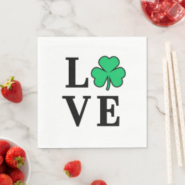 LIEBE Clover Kleeblatt Ireland St Patrick Party Serviette
