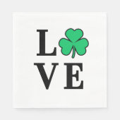 LIEBE Clover Kleeblatt Ireland St Patrick Party Serviette (Vorderseite)