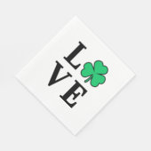 LIEBE Clover Kleeblatt Ireland St Patrick Party Serviette (Ecke)