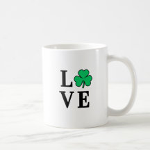 LIEBE Clover Kleeblatt Ireland St Patrick Textbasi