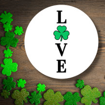 LIEBE Clover Kleeblatt Ireland St Patrick's Party