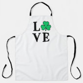 LIEBE Clover Kleeblatt Ireland St Patrick's Party Schürze (Vorderseite)