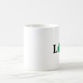 LIEBE Clover Kleeblatt Irland Irish Elegant Minima Kaffeetasse (Mittel)