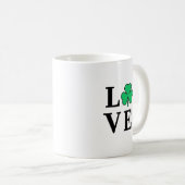 LIEBE Clover Kleeblatt Irland Irish Elegant Minima Kaffeetasse (VorderseiteRechts)