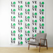 LIEBE Clover Kleeblatt Irland Irish Elegant Wandteppich (Beispiel)