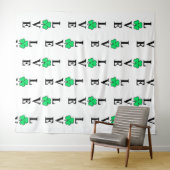 LIEBE Clover Kleeblatt Irland Irish Elegant Wandteppich (Beispiel (Horizontal))