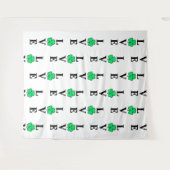 LIEBE Clover Kleeblatt Irland Irish Elegant Wandteppich (Vorderseite (Horizontal))