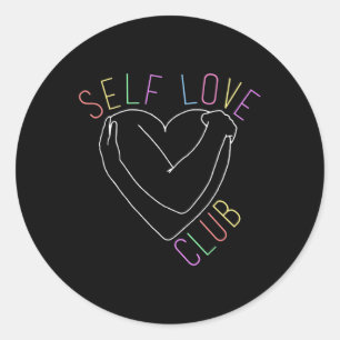 Liebe Club Mental Health Awareness Line Art zu Sup Runder Aufkleber
