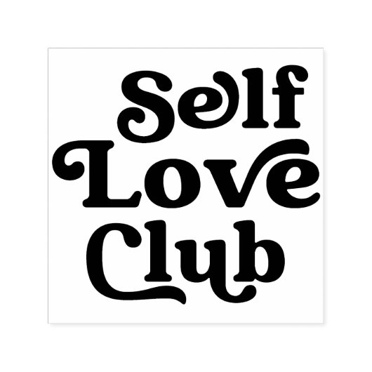 Liebe Club Minimal Schwarz-weiß Permastempel (Design)