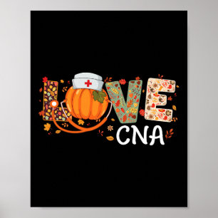 Liebe Cna Kürbis Herbst Pflege Thanksgiving  Poster