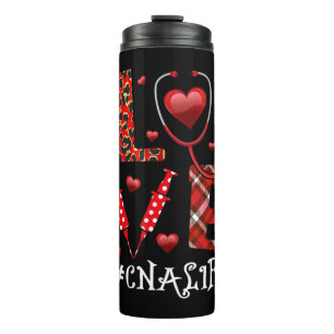Liebe CNA Life Heart Nursing Lover Valentinstag Thermosbecher