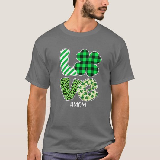 Liebe CNA Life - Leopard Vier-Leaf - St Patricks D T-Shirt (Vorderseite)