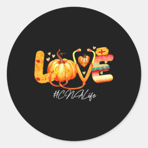 Liebe CNA Life Pumpkin Herbst Erntedank Nur Runder Aufkleber