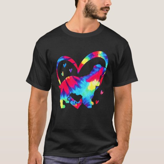 Liebe Cocker Spanische Gefärbte Krawatte Aquarell T-Shirt (Vorderseite)