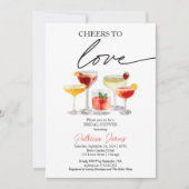 Liebe Cocktail Brautparty Party Einladung (Vorderseite)