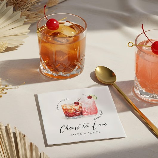 Liebe Cocktail Drinks Hochzeiten Serviette
