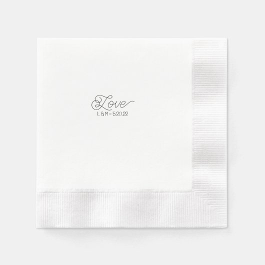Liebe Cocktail Napkin Serviette (Vorderseite)