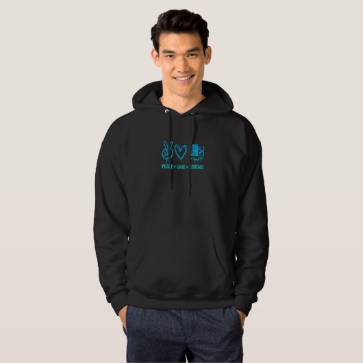 Liebe Coding Coder Software Developer Program Hoodie (Vorne ganz)