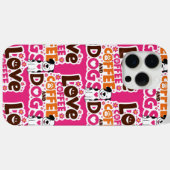Liebe Coffe und Hunde Case-Mate iPhone Hülle (Rückseite (Horizontal))