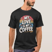 Liebe Coffee Typografy T - Shirt Design (Vorderseite)