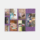 Liebe Collage 8 Fotos Lila Hintergrund Fleecedecke (Vorderseite (Horizontal))