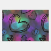 LIEBE Collage in Fettfarben Geschenkpapier Set (Vorderseite 3)