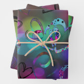 LIEBE Collage in Fettfarben Geschenkpapier Set (Beispiel)