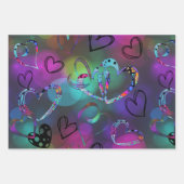 LIEBE Collage in Fettfarben Geschenkpapier Set (Vorderseite)