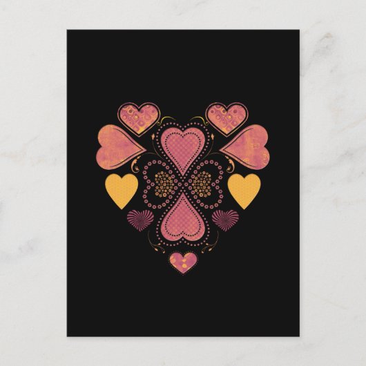 Liebe Collage Postcard Postkarte (Vorderseite)