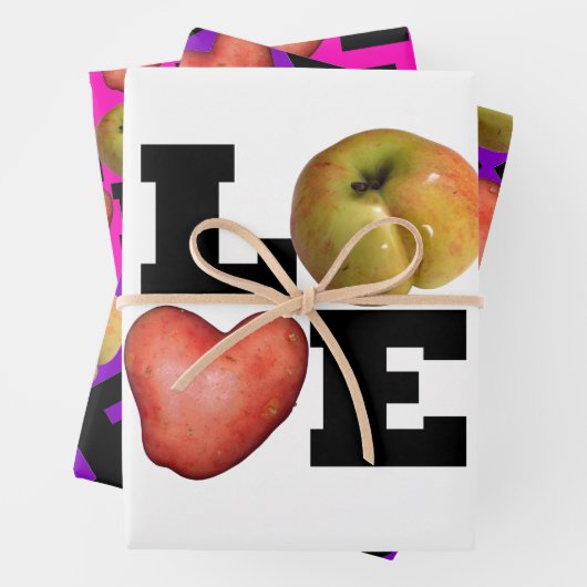 LIEBE Collection Apple Potato Herz WPS3 Geschenkpapier Set (Beispiel)