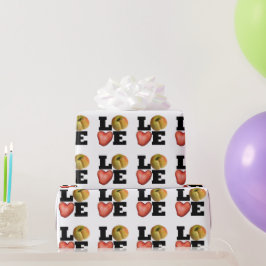 LIEBE Collection Apple Potato Wrapping Papier Geschenkpapier