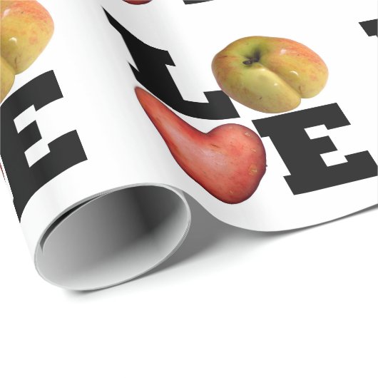LIEBE Collection Apple Potato Wrapping Papier Geschenkpapier (Rolleneckpunkt)