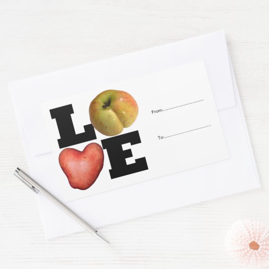 LIEBE Collection Herz Potato Anpassbare Aufkleber (Umschlag)