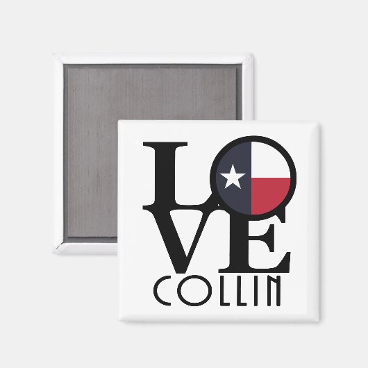 LIEBE Collin Texas Magnet (Vorderseite/Rückseite)
