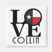 LIEBE Collin Texas Magnet (Vorne)