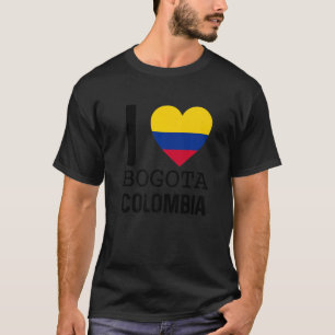 Liebe Colombia Bogotá Souvenir Flag Karte Kolumbie T-Shirt