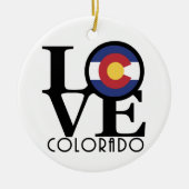 LIEBE Colorado Keramik Ornament (Vorne)