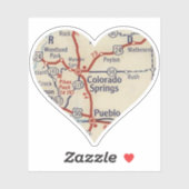 Liebe Colorado Springs CO Aufkleber (Blatt)