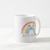 Liebe Colors Regenbogenkunst valentinische Designs Kaffeetasse (VorderseiteRechts)
