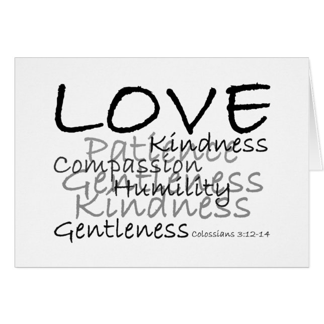 Liebe (Colossians 3) Karte (Vorderseite (Horizontal))