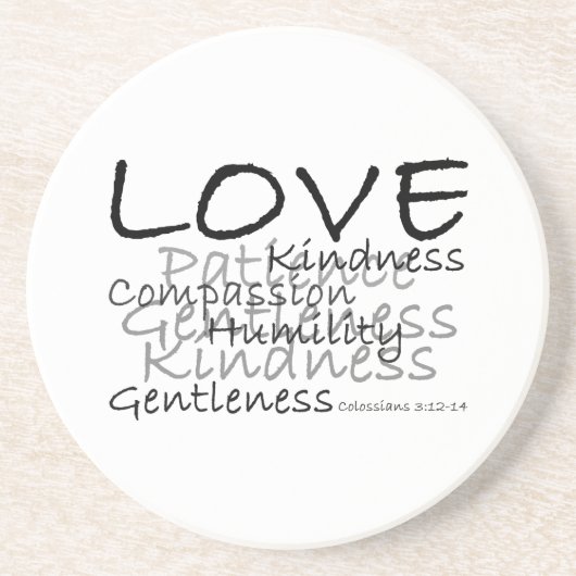 Liebe (Colossians 3) Untersetzer (Vorne)