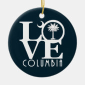 LIEBE Columbia South Carolina Keramik Ornament (Vorne)