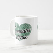 Liebe "Computer Science Retro Heart Blackboard" Kaffeetasse (Vorderseite Links)