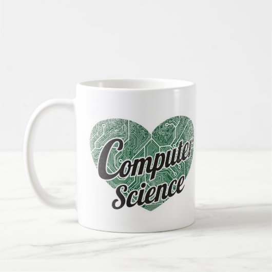 Liebe "Computer Science Retro Heart Blackboard" Kaffeetasse (Links)
