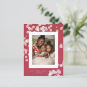 Liebe Confetti Rotes Valentinstag Foto Postkarte (Stehend Vorderseite)