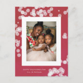 Liebe Confetti Rotes Valentinstag Foto Postkarte (Vorderseite)